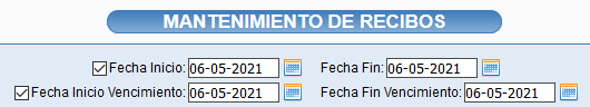 Mantenimiento de recibos de proveedor en Solincloud y Vestanube