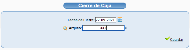 Realización de cierre de caja