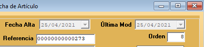 Orden de productos en Restages