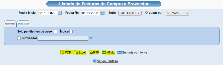 Exportar en Solincloud y Vestanube informes en otros formatos