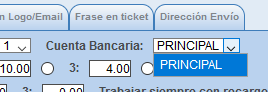 Cuenta bancaria por defecto en Solincloud y Vestanube