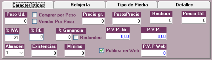 Alta de artículo en Joyesof