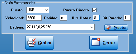 Configurar cajón