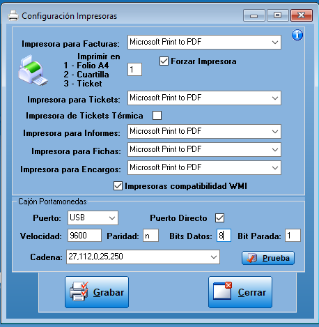 Configurar impresoras