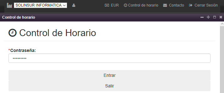 Control de horario