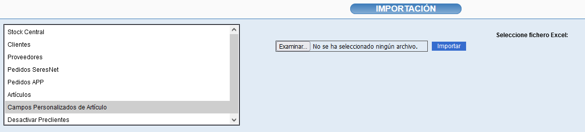 Importar campos personalizados en Solincloud