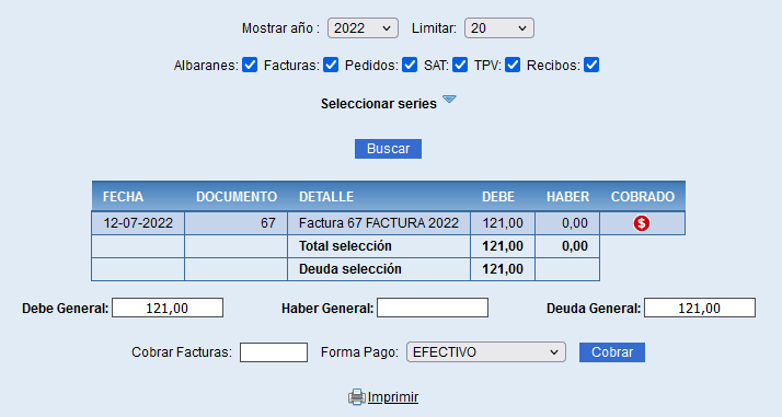 Consultar deuda de cliente en Solincloud