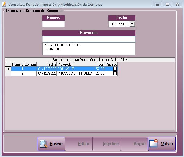 Consultar y modificar compra en Joyesof