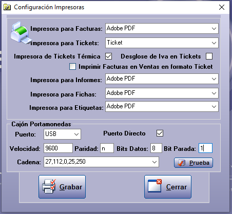 Configurar impresoras