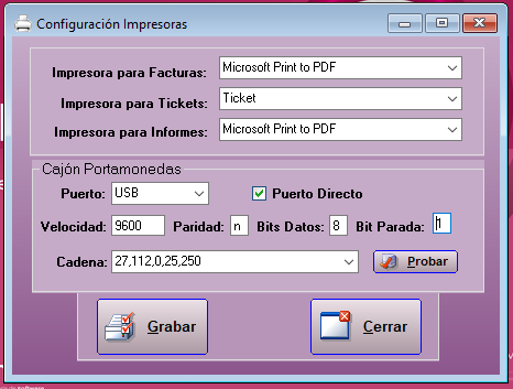 Configurar impresoras