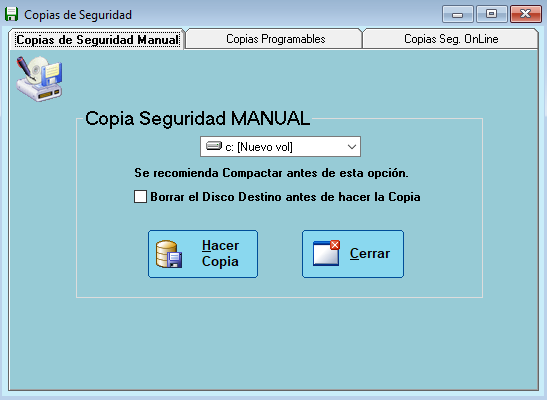 Copia Seguridad manual