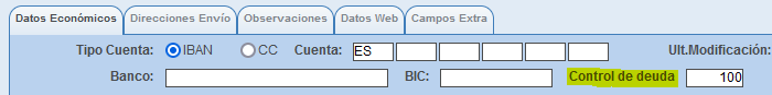 Control de deuda de cliente en Solincloud y Vestanube