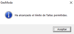 Tallajes en Gesmoda