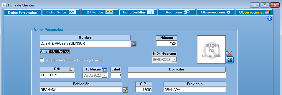 pestana observaciones