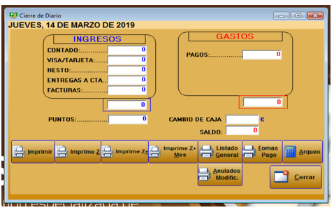Impresin Cierre Caja