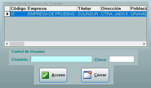 Acceso a Tpvsof