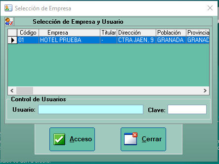 Acceso a Tpvsof