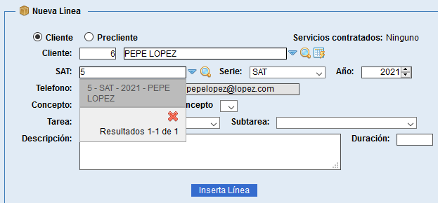 Añadir seguimiento al SAT desde la zona CRM de Solincloud