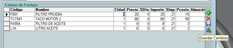 Botón recalcular en Autosof