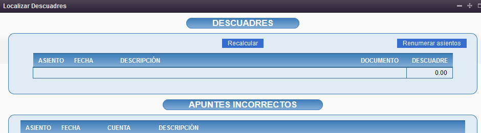 Localizador de descuadres contables en Solincloud / Vestanube