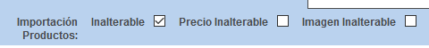 Opción de importación Inalterable en Solincloud / Vestanube