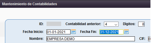 Creación de nueva contabilidad a partir de otra anterior en solincloud