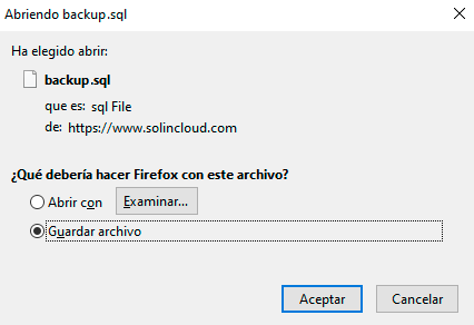 Descargar Backup Opticloud 2