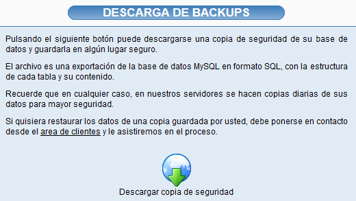 Descargar Backup Solincloud / Vestanube