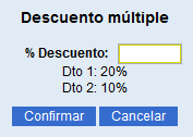 Ventana final previa a la aplicación del descuento