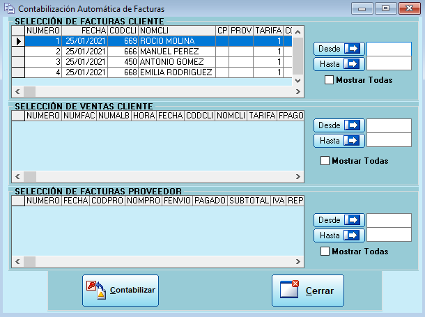 Traspaso de facturas desde Solinges hasta Contasof