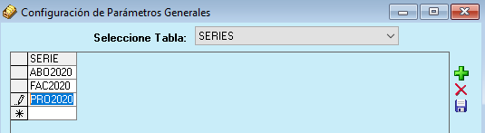 Creacin de serie para la factura proforma en Solinges