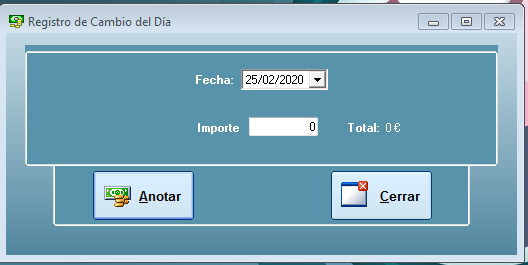 Anotar Cambio Caja