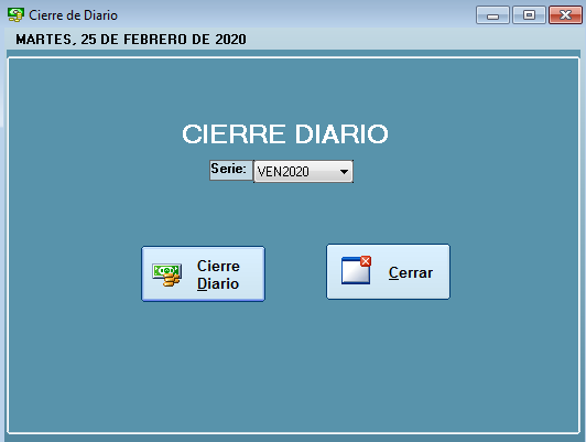 Cierre caja