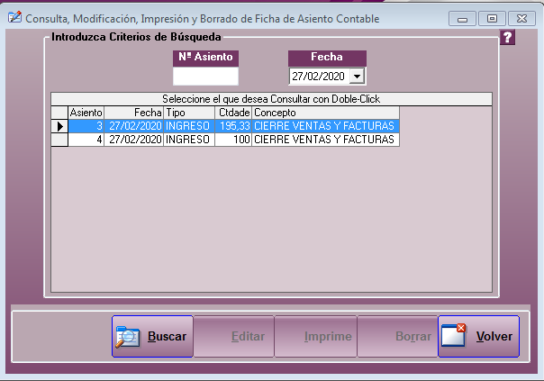 Consultar Asientos