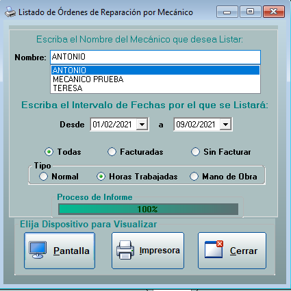 listado ordenes