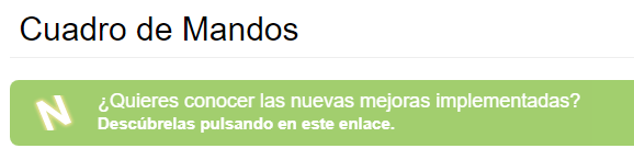 Listado de novedades Solincloud y Vestanube