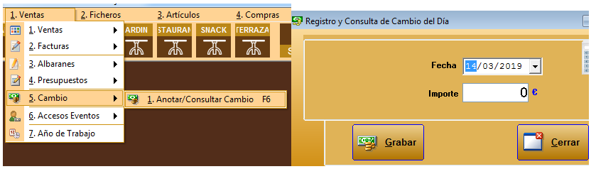 Anotar cambio