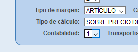 Contabilidad por defecto en Solincloud y Vestanube