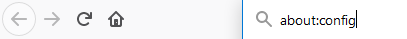 about config en la barra de direcciones de firefox