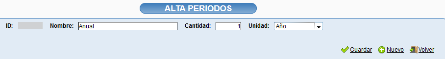 Crear periodos