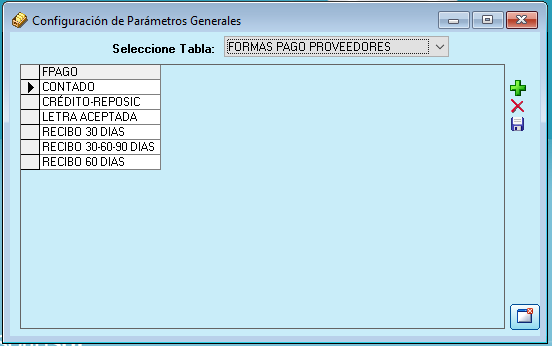 Formas de pago proveedor