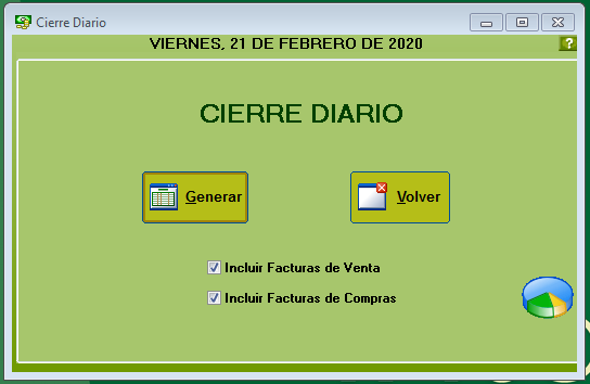 Cierre caja