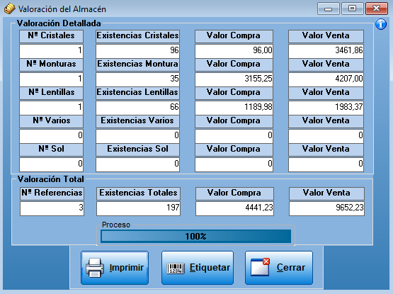 Valoración de almacén en Optisof