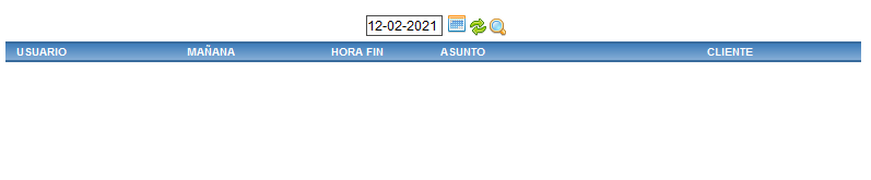 Widget en pantalla de Agenda resumida