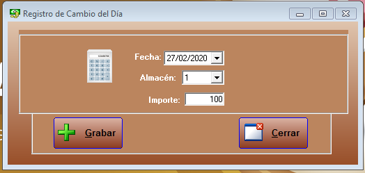 Anotar Cambio Caja